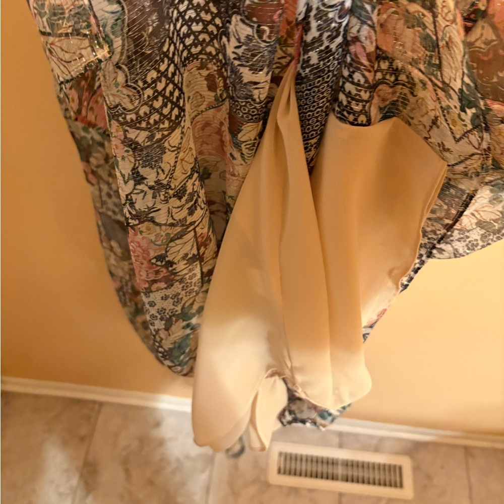 Saloni Silk Blend Multicolor Patchwork Floral Blo… - image 4